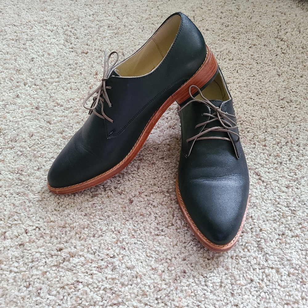 Nisolo James Leather Oxford Shoes Black 8.5